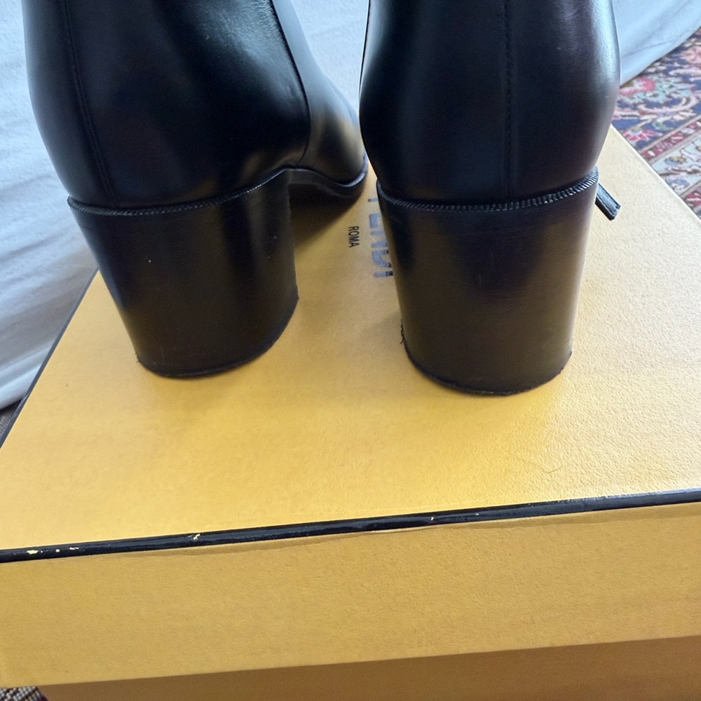 FENDI Black Women's Leather Ankle Boots - Picture 13 of 16